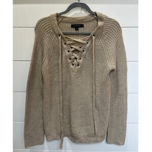 Love Tree “Warm And Cozy” Cable Knit Tan Color Pullover Sweater Size Small